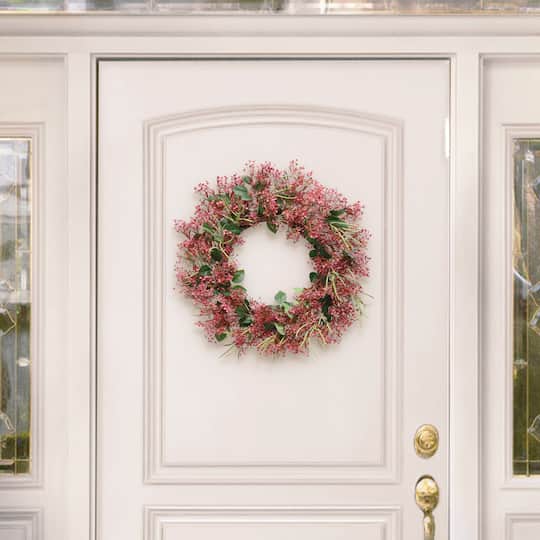24" Artificial Gypsophila Floral Spring Wreath